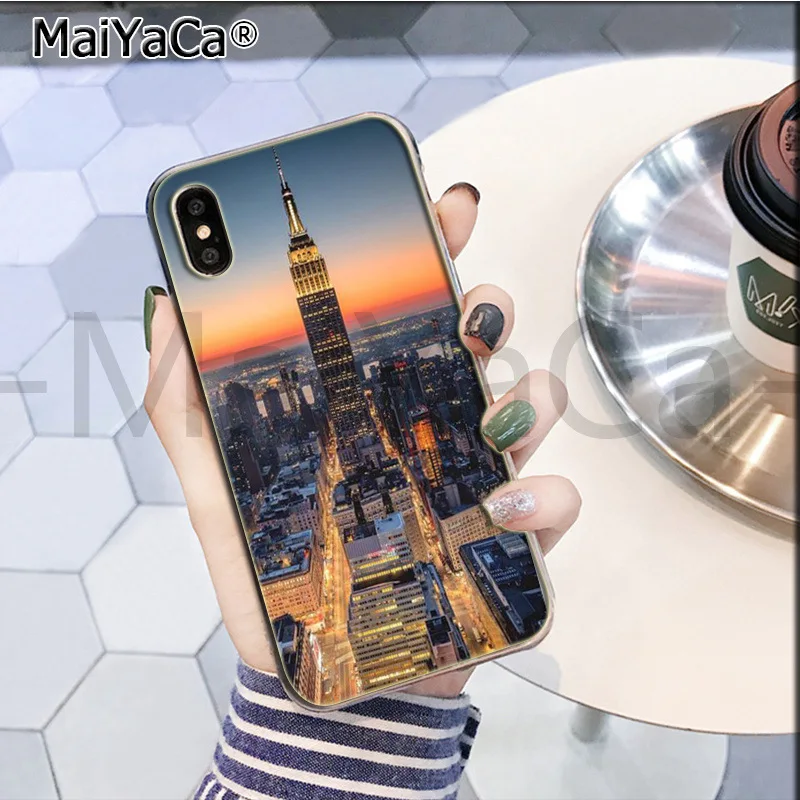 Чехол для телефона Maiyaca New York Empire State Building iphone SE 2020 11 pro X XS MAX 66S 7 7plus 8 8Plus 5S XR|Бамперы| |