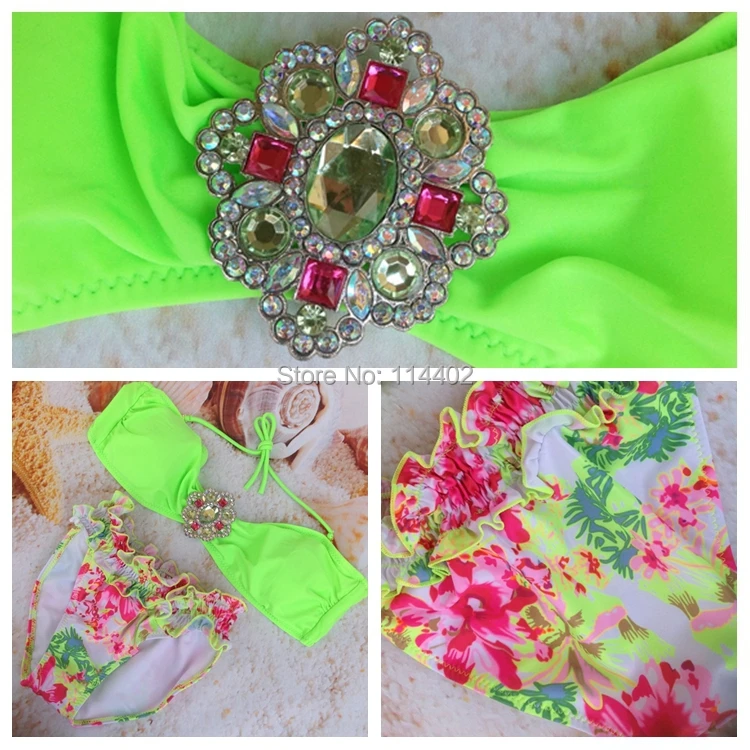 Сексуальное бикини купальник 2016 летнее стильное со стразами женский женские