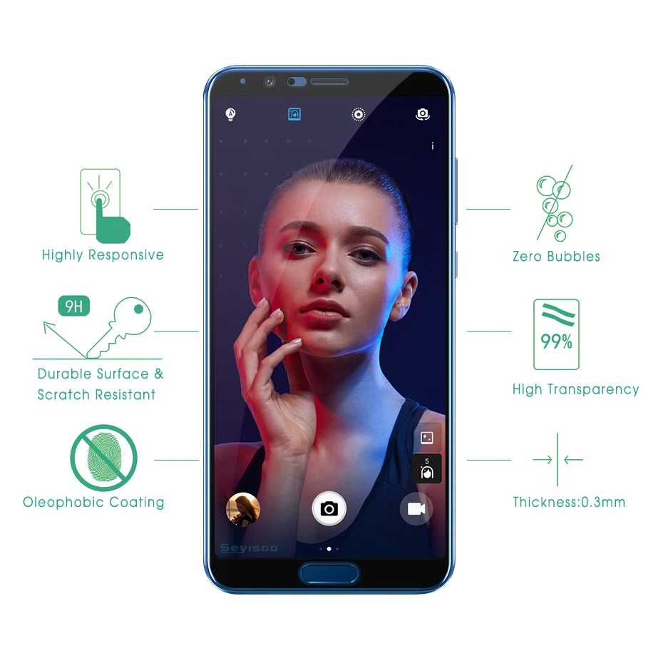 [В 2 упаковках] Оригинальная защитная пленка для экрана из закаленного стекла 2.5D 9H