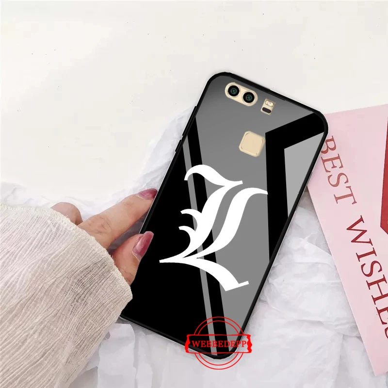 

Anime Manga Death Note Design Glass Case for Huawei P10 lite P20 Pro P30 P Smart honor 7A 8X 9 10 Y6 Mate 20