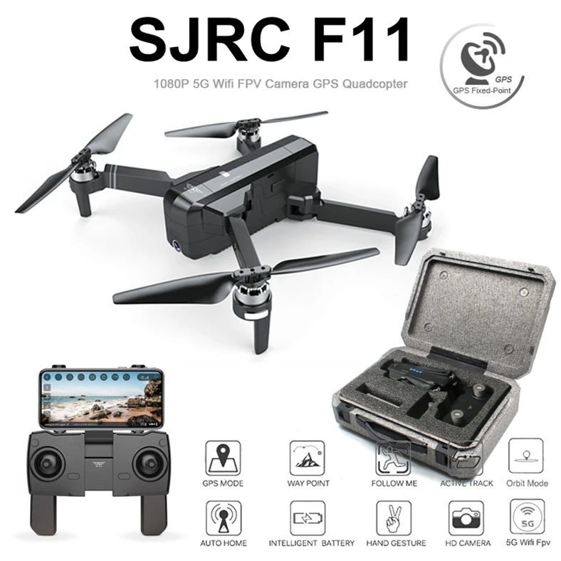 SJRC F11 RC GPS Дрон вертолет Квадрокоптер с 5G Wifi Hd 1080p камера бесщеточный VS s70w s20w x28 x16 syma