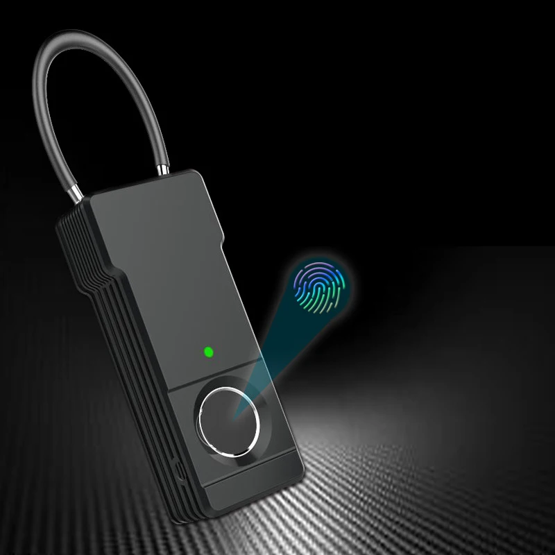 

Smart Keyless Fingerprint Padlock Usb Rechargeable Ip65 Waterproof Anti-Theft Security Padlock Door Luggage Case Lock