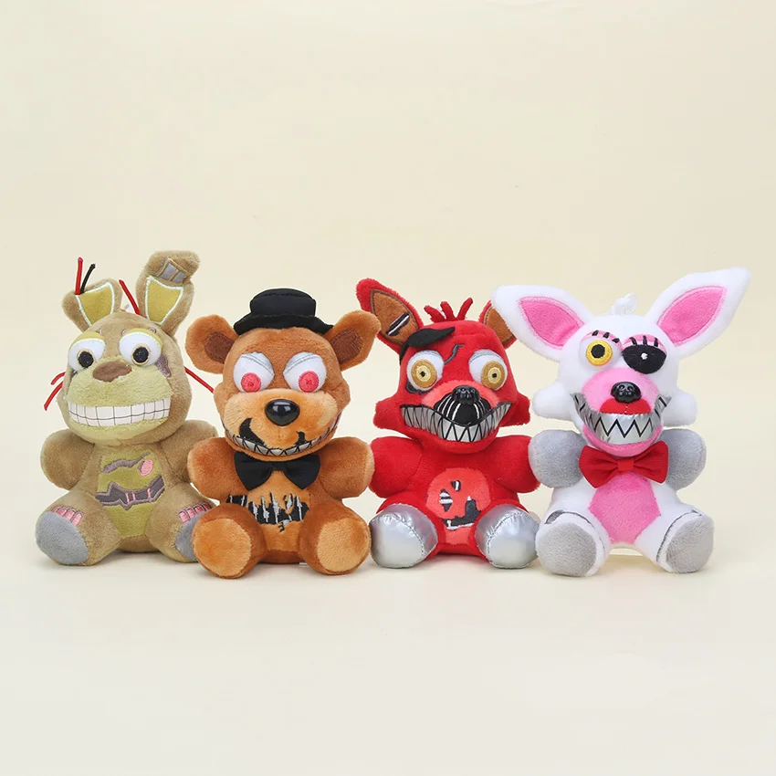 14 см пять ночей у Фредди 5 кошмар Фредди Fazbear Mangle bonnie foxy пружинная ловушка FNAF мягкие игрушки подвески, брелоки куклы