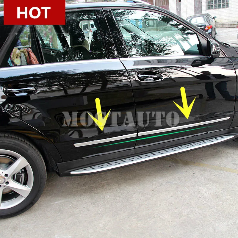 ABS корпус внешней двери боковая формовочная Крышка для Mercedes Benz ML W166 2012-2015 GLE 2015-2018 4