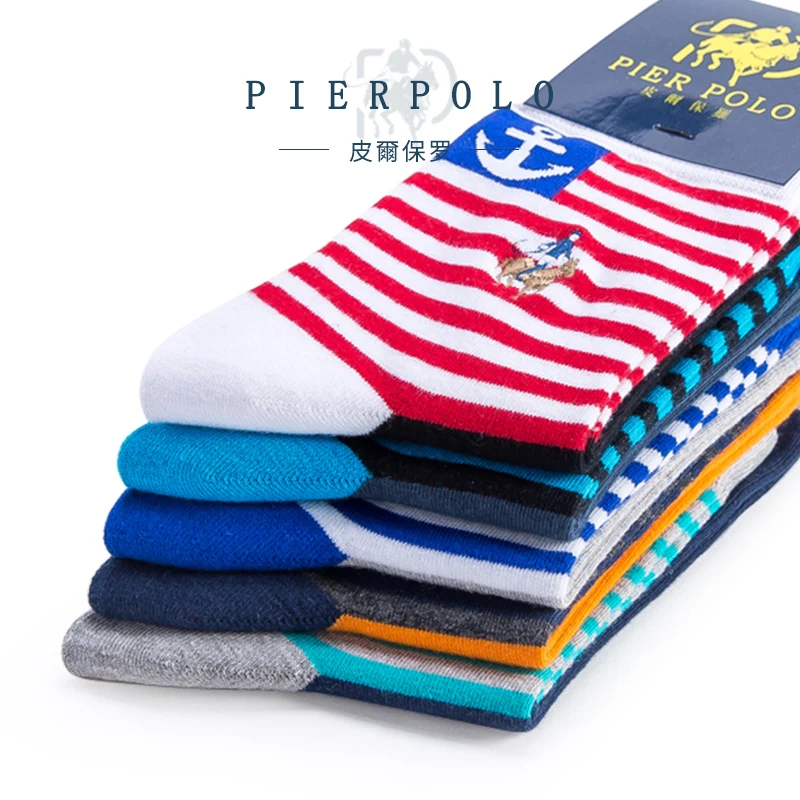 PIER POLO модные мужские повседневные подарочные носки одноцветные хлопковые