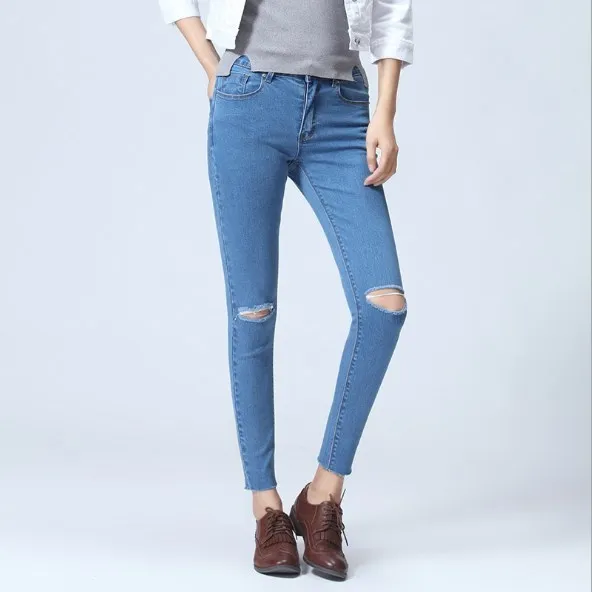 Женские эластичные узкие брюки карандаш 2018 большие размеры весенне осенние