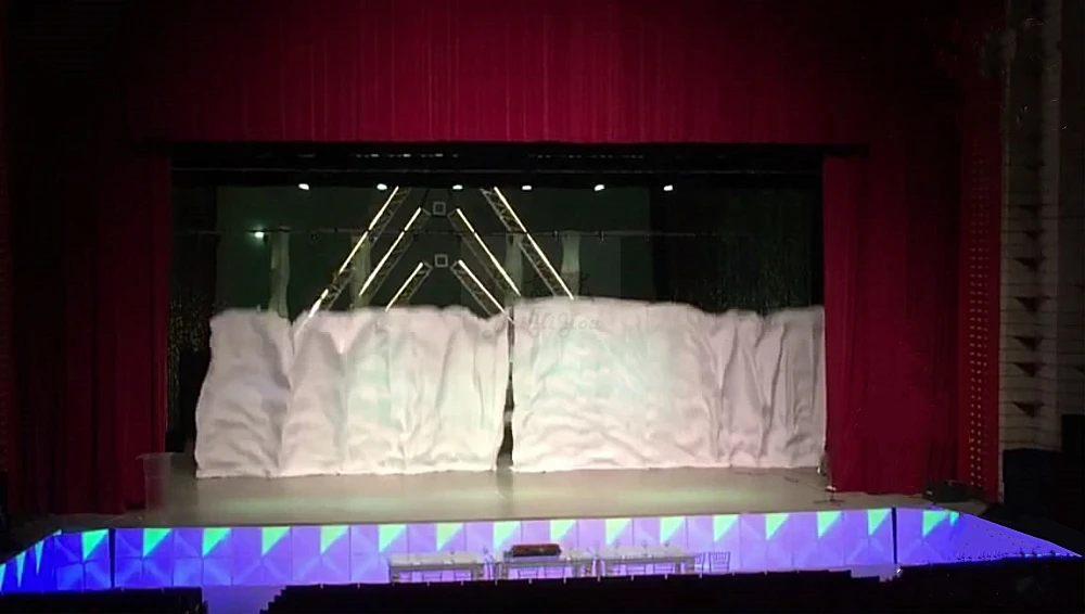 2 шт./партия мощность падение сценический фон занавес машина DMX управление