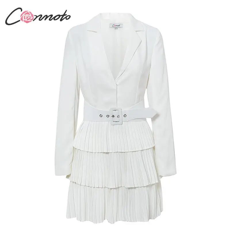 Conmoto Шифоновый блейзер плиссированное платье модное сексуальное халат