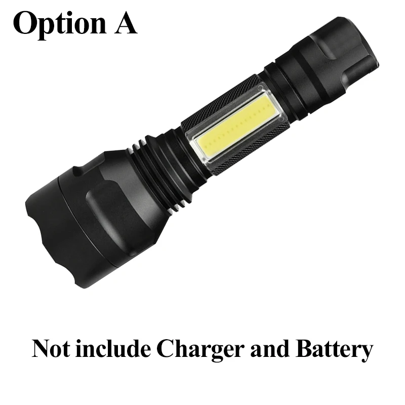 Option A Litwod Z20 C8-COB светодиодный фонарь 4000 люмен XM-L U2 COB 5 режимов фонарь Тактический алюминиевый фонарь для кемпинга охоты - Испускаемый цвет: Option A