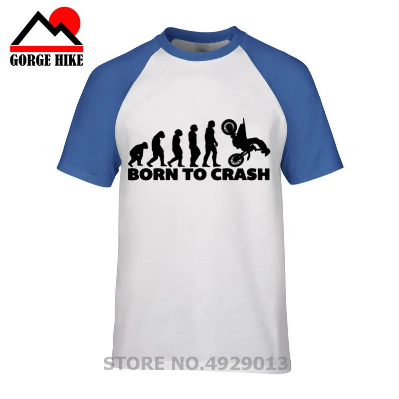Hombre Camiseta Футболка с рукавами MTB evolution Мужская забавная футболка для мотокросса