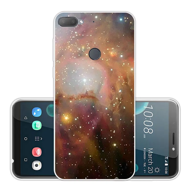 TPU for HTC Desire 12 Plus Fitted Case 6.0&quot Transparent Ultra Thin Soft Silicon 12+ Back Phone Scenic Eagle Cover |