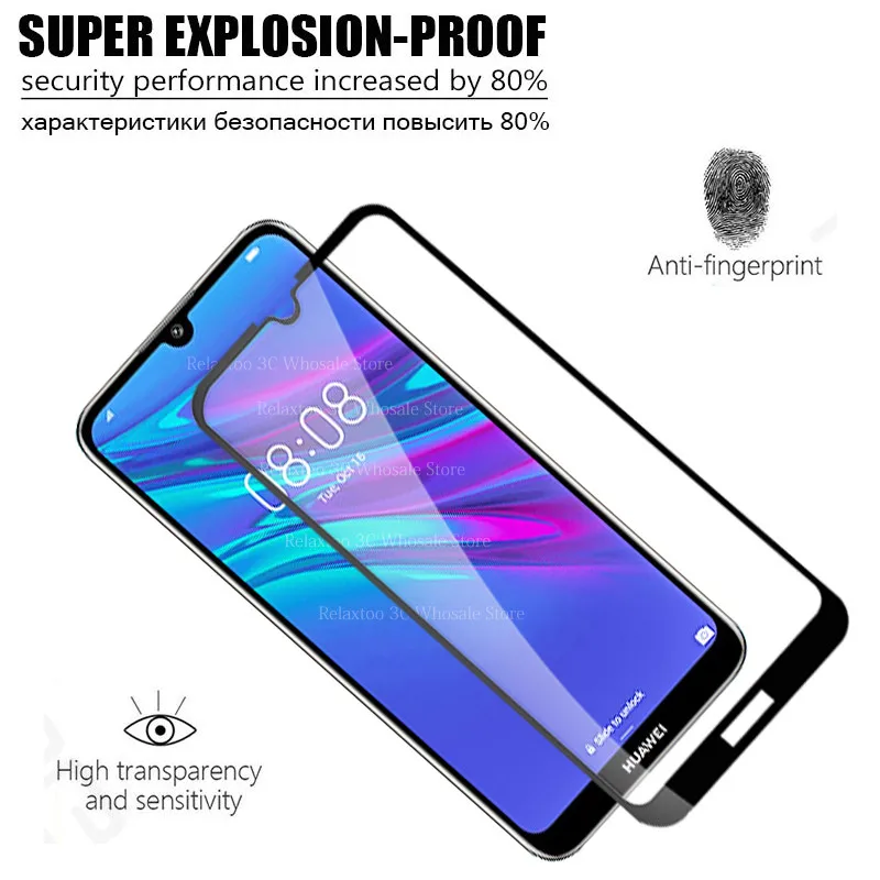 Защитное стекло для Huawei Y5 2019 закаленное Y6 Y7 Y9 Защитная пленка экрана на Y 5 6 7 9 5Y 6Y 7Y
