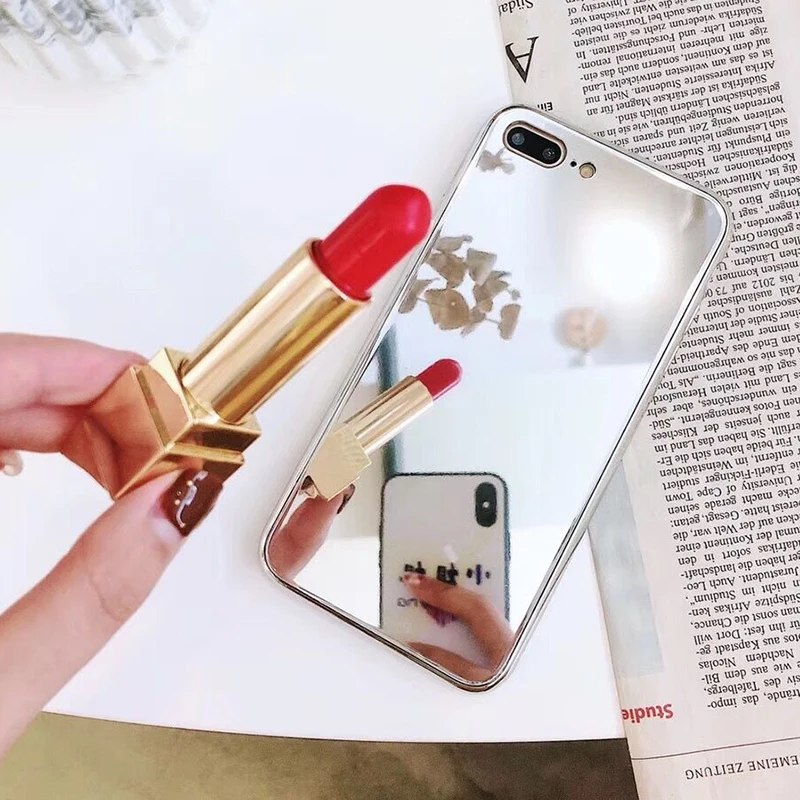 Luxury Mirror Case For iPhone XS XR Max X 6 6S 7 8 Plus TPU+PC Plain Glass Fashion Protective Phone Back Cover Cases |