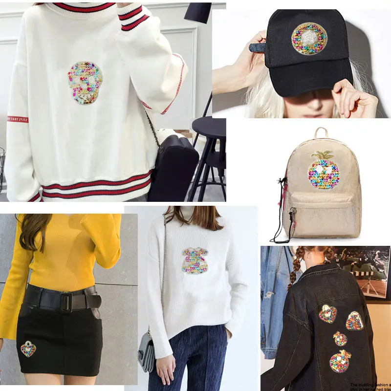 6 шт. патчи с пайетками и ананасами для одежды | Дом сад