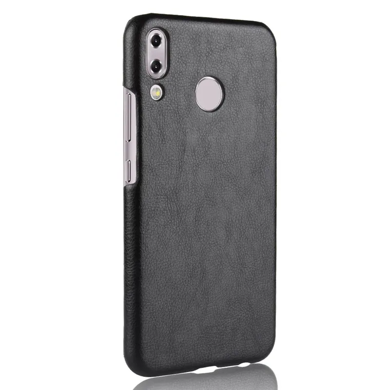 Черный Роскошный чехол для телефона из искусственной кожи для Asus Zenfone 5 5z ZS620KL ZE620KL Zenfone Max Pro M1 ZB602KL ретро жесткий чехол-накладка - Цвет: Черный