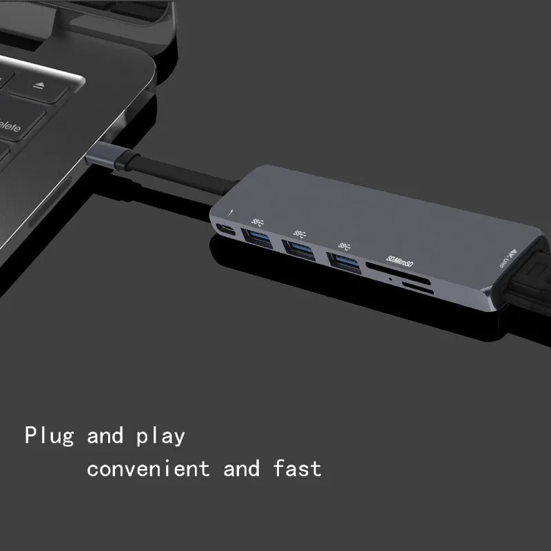 USB C Laptop Docking Station 3.0 HDMI Hub Fealushon for Macbook Pro HP DELL Surface Lenovo Samsung Dock | Компьютеры и офис