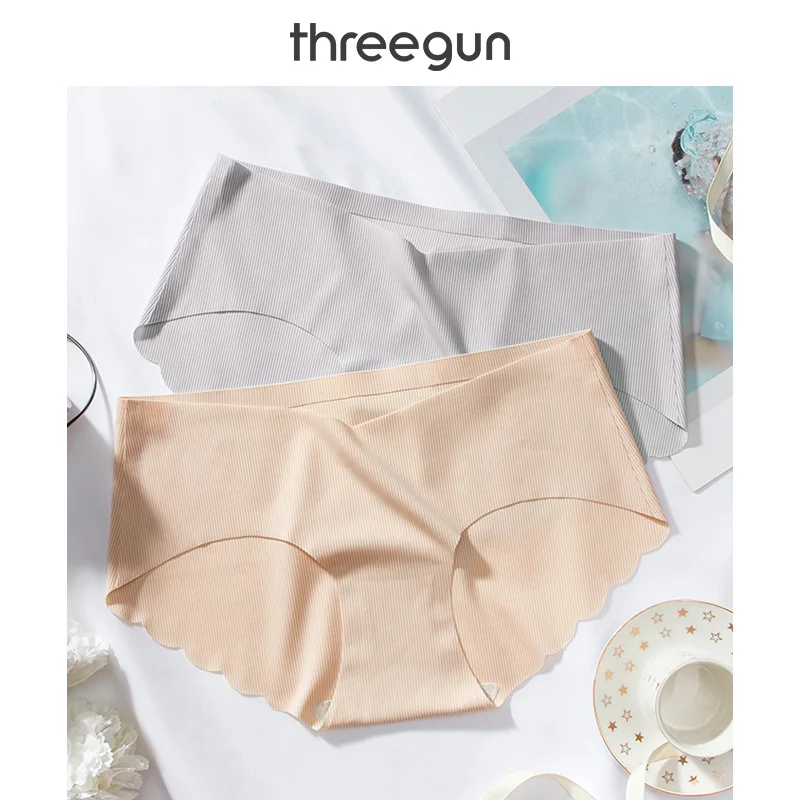 THREEGUN трусики женские кружевные Сексуальные Бесшовные нижнее белье 3/упаковка хлопок эластичные трусы Новинка бант Modis majtki damskie calcinha femme