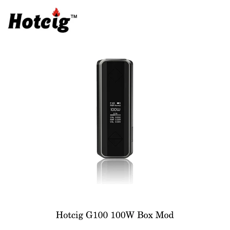Электронные сигареты Hotcig G100 100 Вт TC Box Mod питание от одного 18650/20700/21700 Батарея электронная сигарета испаритель VS Hotcig RSQ Mod