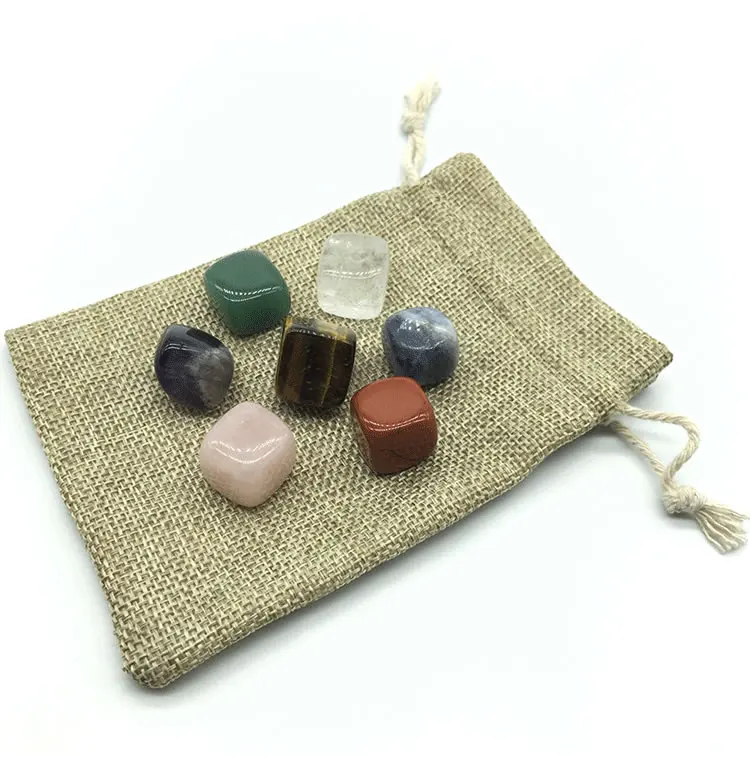 Ретро 7 Chakra бусины Гадкий камень реики исцеления баланс энергии самородки Сырые
