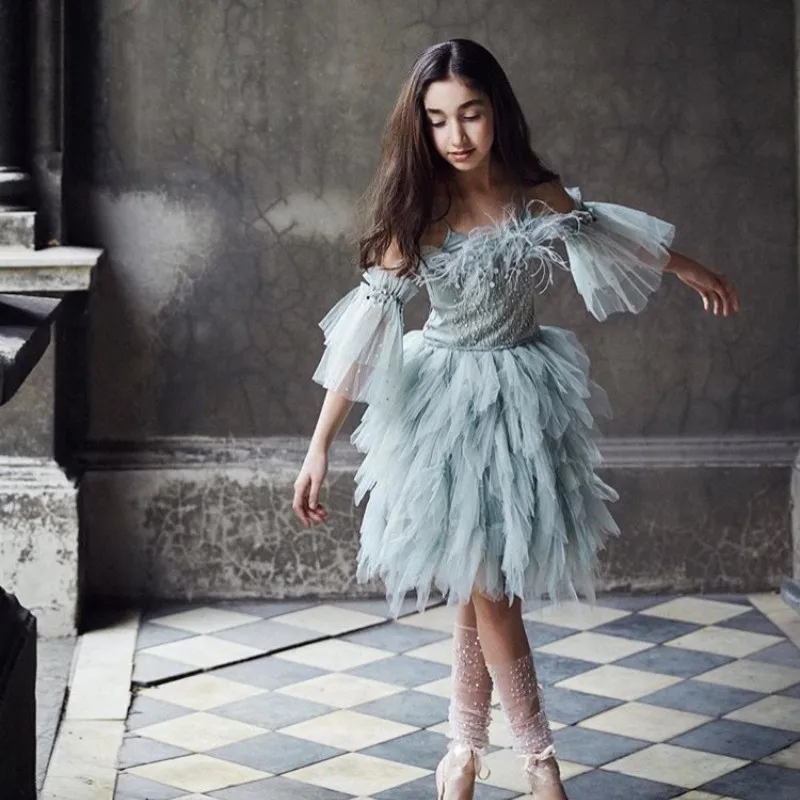 Одежда для малышей Эксклюзивные платья принцессы королевы Платье дня рождения с