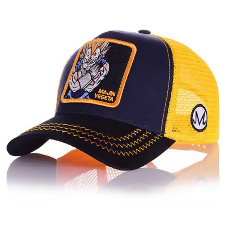 Бейсбольная кепка с героями мультфильмов аниме Dragon Ball s для мужчин и женщин хип-хоп летняя дышащая сетчатая бейсболка высокого качества