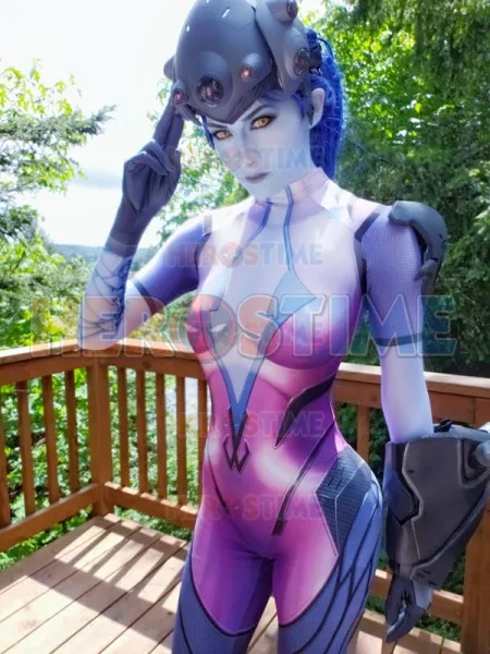 Новинка 2019 костюм Widowmaker видеоигра Супергерой для девочек косплей зентай боди