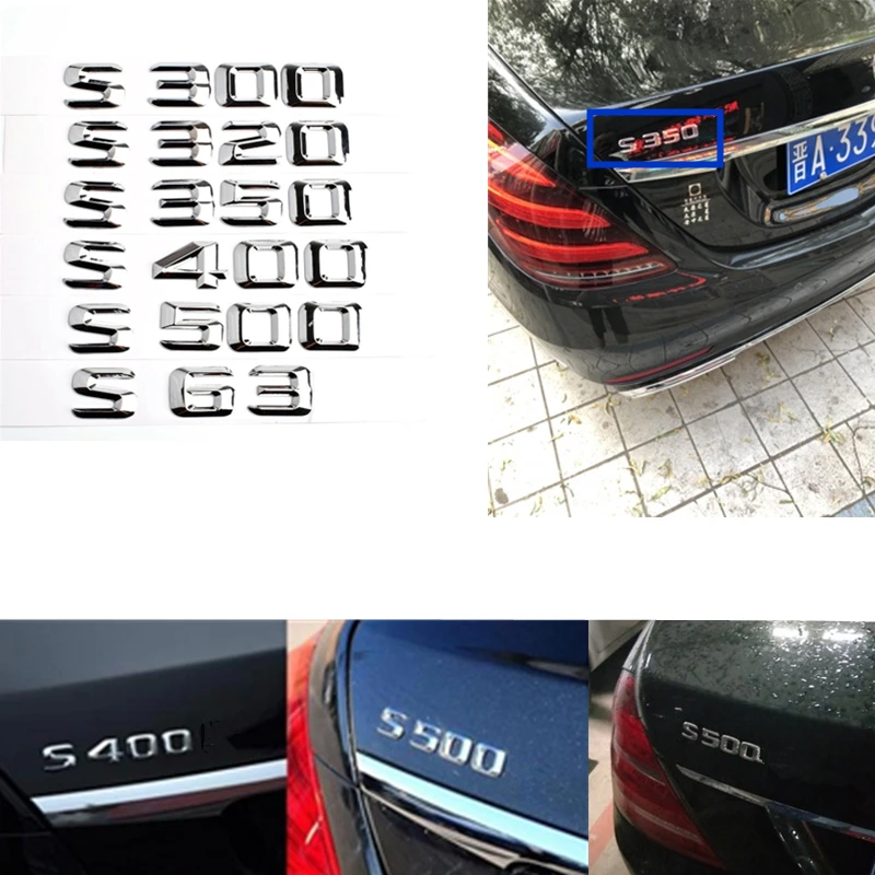 Наклейка на крышку багажника Mercedes Benz W220 W221 W222 AMG W140 S300 S320 S500 S350 S400 S63 W245 - купить по