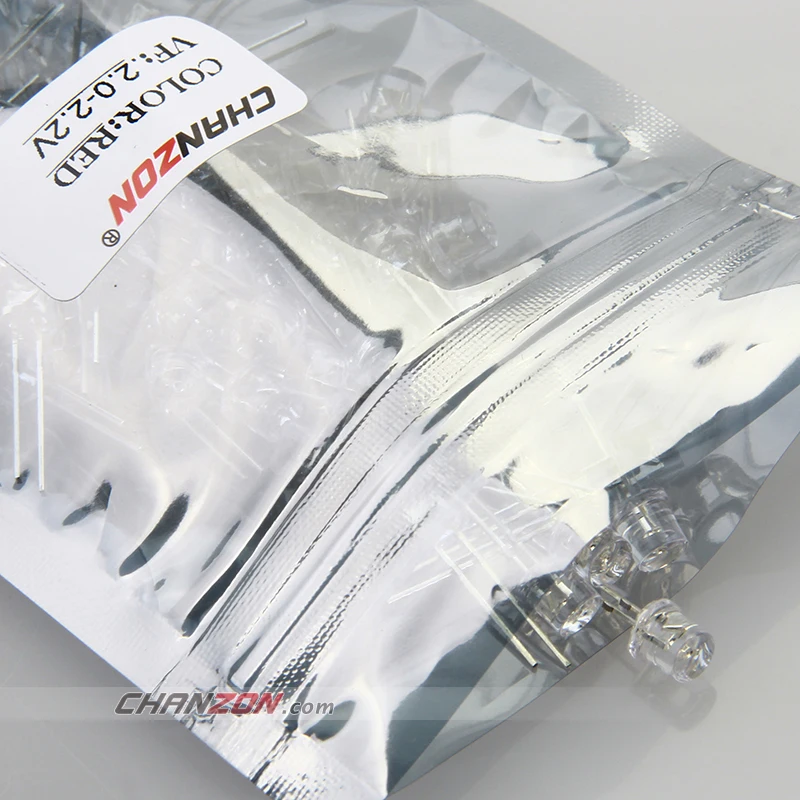 Светодиодный прозрачный диодный светильник с плоским верхом 20 мА DC 2 в 5 мм 100