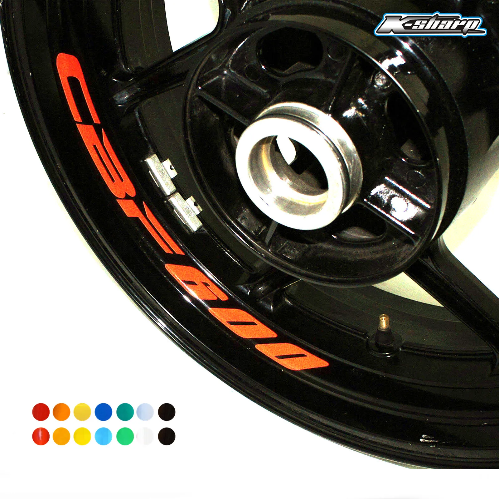

8 X custon inner rim decals wheel reflective Stickers stripes For HONDA CBF600 CBF 600