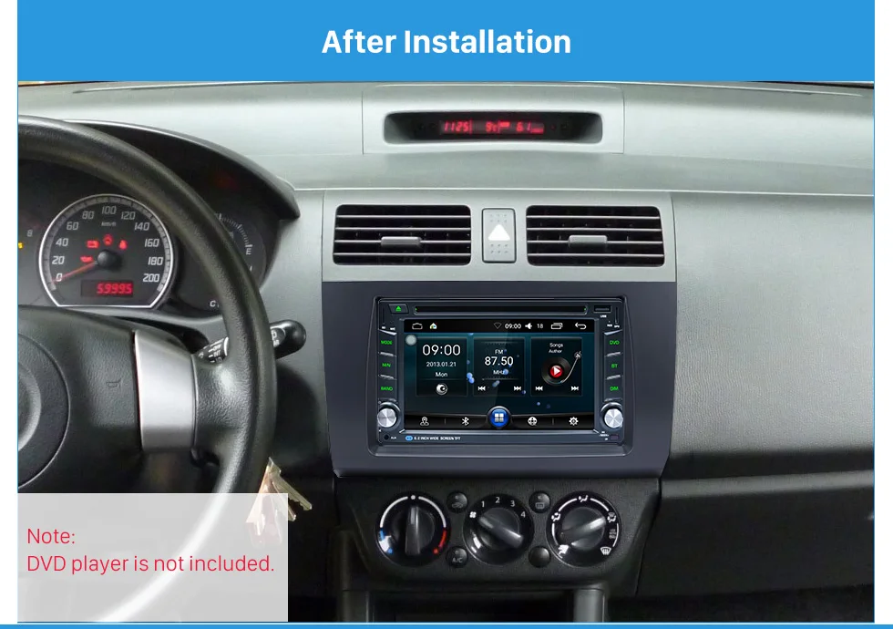 Seicane 2Din Авто Аудио фасции крышка комплект для 2004 2005 2006 2007-2009 Suzuki Swift стерео приборной панели отделка Установка комплект