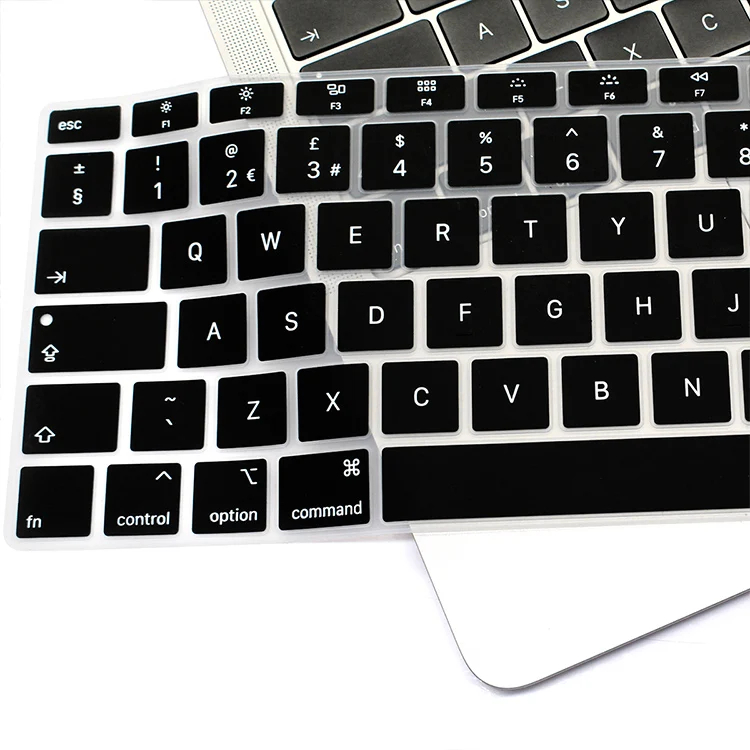 Для нового MacBook Air 13 A1932 с сенсорным ID защита для клавиатуры ноутбука силиконовый евро Английский покрытие для клавиатуры
