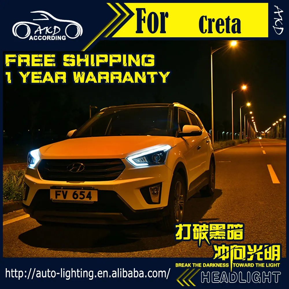 АКД бренд фары для hyundai Creta фара- IX25 светодиодный фар DRL поворотов Bi Xenon объектив hid вариант