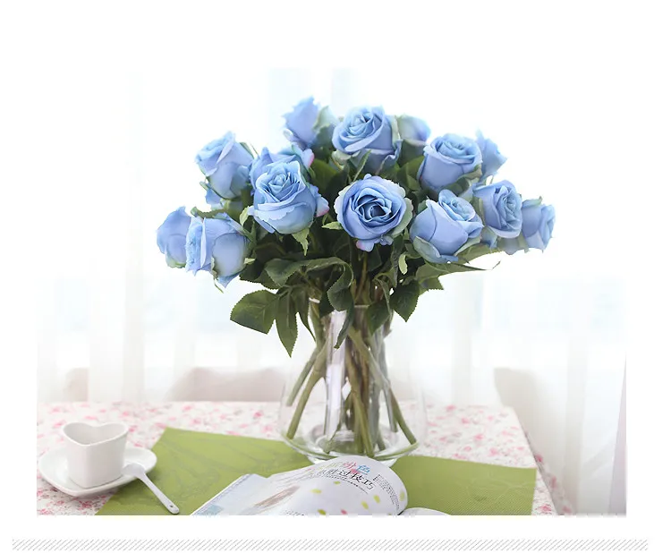 Floace 11 шт./лот, тайская Королевская роза высококлассные искусственные цветы Шелковые цветы розы украшение дома цветы-без вазы