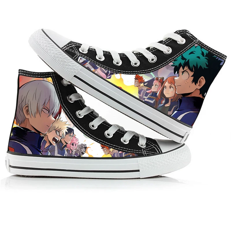 Boku no hero Academy/парусиновая обувь для костюмированной вечеринки; izku Midoriya Bakugou Katsuki; кроссовки с принтом для мужчин и женщин; высокие кроссовки; ver.3