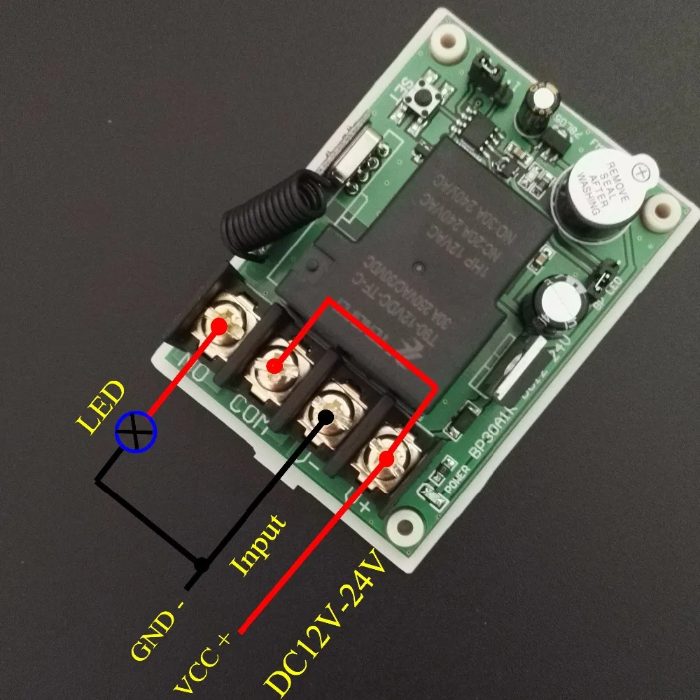 Переключатель дистанционного управления 12 24 в пост. Тока 1 CH 30A релейный приемник