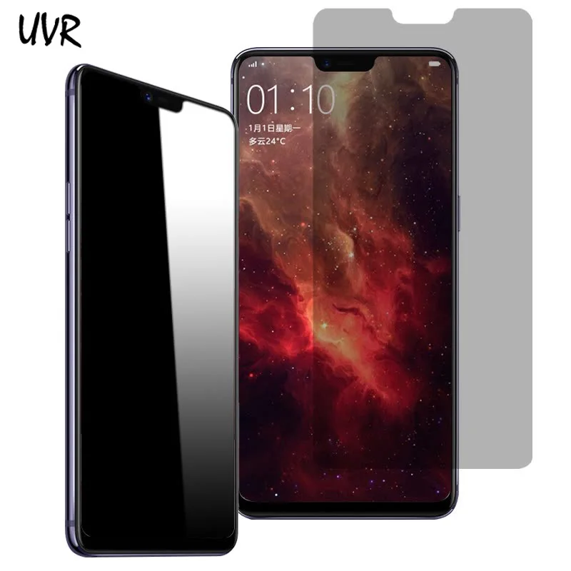 UVR для OPPO R15 Pro F7 F5 F3 R15Pro Защитная пленка для экрана с защитой от шпиона из закаленного стекла без пузырьков Чехол-защита для экрана