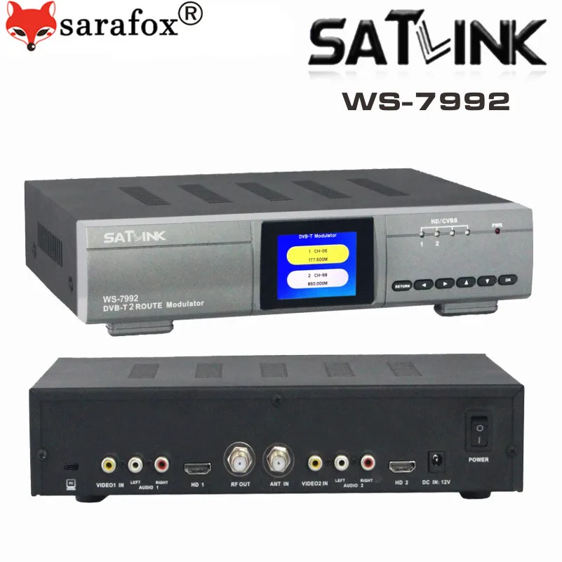 Оригинал Satlink WS-7992 модулятор 7992 2 канала HD dvb-t rf/AV/HD | Электроника