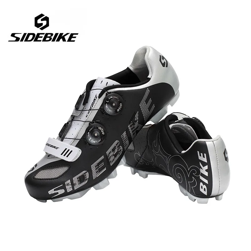 Sidebike MTB велосипедная обувь Профессиональная Мужская дышащая велосипедная обувь для велосипеда самозакрывающаяся Zapatillas Ciclismo спортивные гоночные кроссовки - Цвет: Черный