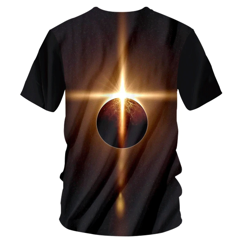 Футболка UJWI мужская с принтом Вселенная уличная одежда в стиле хип хоп