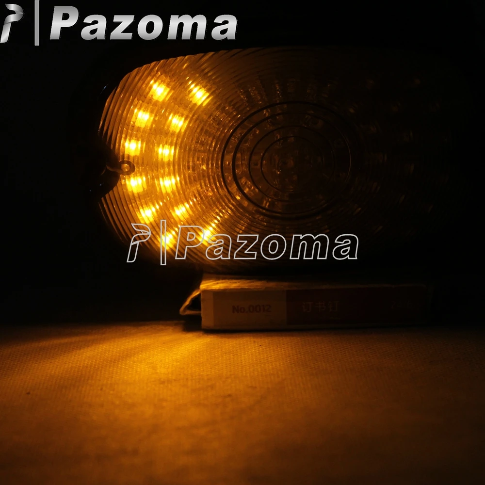 PAZOMA МОТОЦИКЛ дым 12V светодиодный задний стоп светильник с сигналом поворота s для