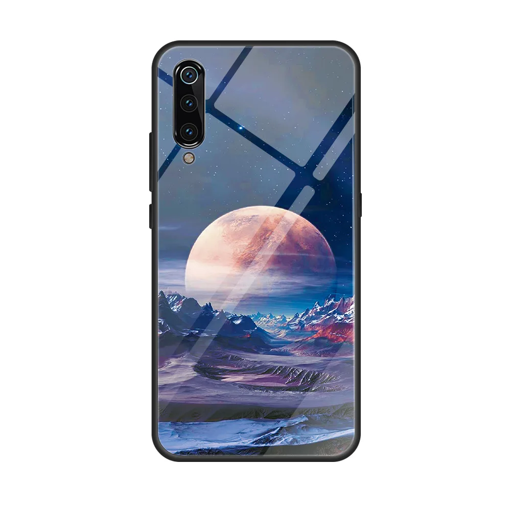 1114 Красный mi 7 Note 7 Pro Note 6 Pro Red mi K20 Pro Red mi 6 Pro mi 9T mi 9 mi 8 mi x3 чехол противоударное покрытие звездное пространство закаленное стекло чехол - Цвет: 1114