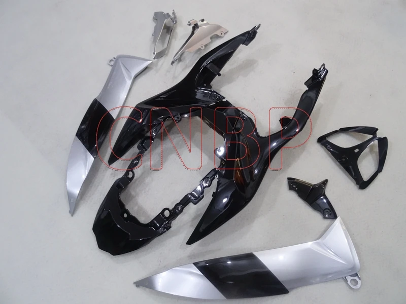 Набор для всего тела Suzuki GSXR1000 2009 - 2015 K9 черные серебряные пластиковые Обтекатели