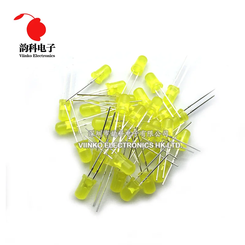 100 шт. желтый светодиодный светильник 5 мм светодиод желтый|led 5mm|yellow led 5mmlight-emitting