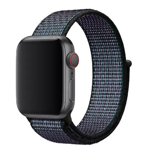 Светильник со светоотражающим браслетом, спортивный ремешок для Apple Watch, ремешок 44 мм, 42 мм, 40 мм, 38 мм, тканый нейлоновый ремешок для iwatch, серия 4/3/2/1