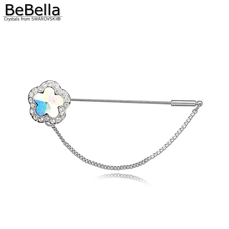 BeBella брошь с кристаллами сливы и от Swarovski модные украшения для девочек женский