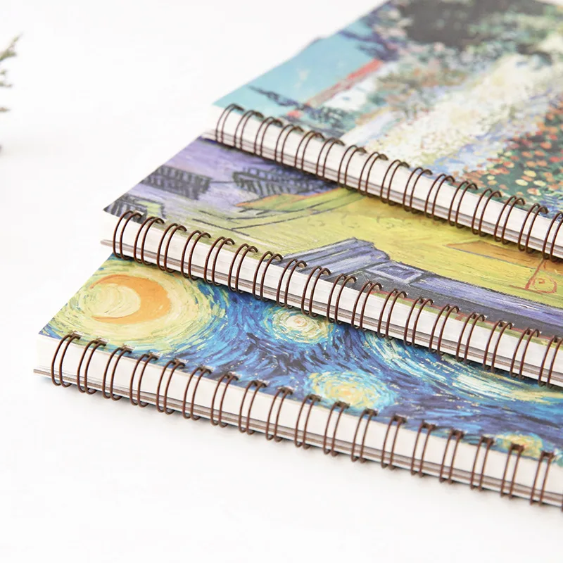 B5 спиральный блокнот бумажный планировщик Bullet Journal Agenda школьный дневник записная книжка Ван Гог картина звездное небо Памятка дневник путешественников