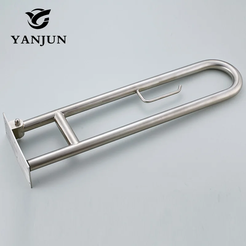YANJUN 304, складной поручень из нержавеющей стали для инвалидов, поручень с ручкой, для ванной комнаты, для пожилых YJ-2013