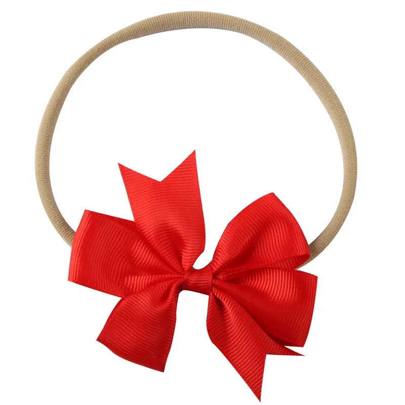 20Pcs/lot 3.35inch Kids Girls Bow Elastic Hair Band Bowknot Headbands Accessories Kid Bands Summer Style 556 | Детская одежда и