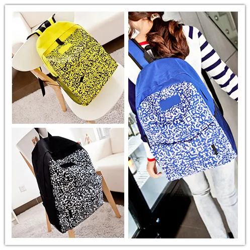 2015 New Trend Of Women Backpack Bag For Sports Fashion two-dimensional code Student Shoulderbag | Багаж и сумки
