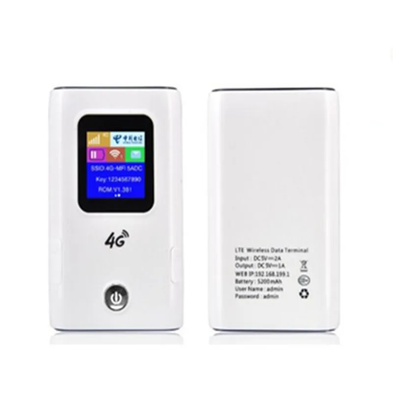 

KuWFi 4G LTE беспроводной маршрутизатор 4G 5200mAH внешний аккумулятор портативный Wi-Fi роутер со слотом для sim-карты поддержка 10 пользователей